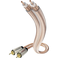 Inakustik 0030415 cinch audio kabel [2x cinch zástrčka - 2x cinch zástrčka] 5.00 m transparentní pozlacené kontakty