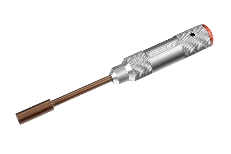 TEAM CORALLY Nástrčkový šroubovák FACTORY PRO - metrický - ALU verze 7,0mm/M4 x 82mm