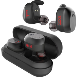 Elari NanoPods Sports sportovní špuntová sluchátka Bluetooth®  černá Potlačení hluku headset, odolné vůči potu, voděodolná
