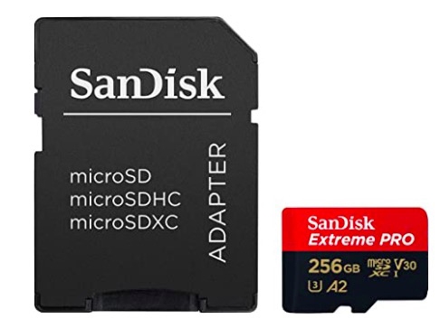 SanDisk MicroSDXC 256GB Extreme PRO A2 UHS-I (V30) U3 + SD adaptér