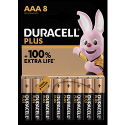 Duracell Plus-AAA K8 mikrotužková baterie AAA alkalicko-manganová  1.5 V 8 ks