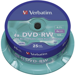 Verbatim 43639 DVD-RW 4.7 GB 25 ks vřeteno přepisovatelné
