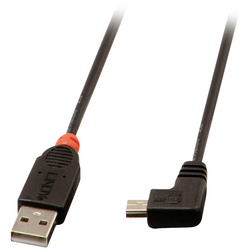 LINDY USB kabel USB 2.0 USB-A zástrčka, USB Mini-B zástrčka 0.50 m černá 31970
