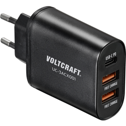 VOLTCRAFT UC-3ACX001 VC-12231145 USB nabíječka do zásuvky (230 V) Výstupní proud (max.) 3000 mA 3 x USB, USB-C® zásuvka (nabíjení)
