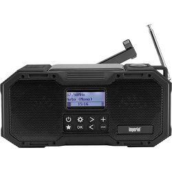 Imperial DABMAN OR 1 outdoorové rádio DAB+, FM #####Notfallradio, Bluetooth Solární panel, s USB nabíječkou, Ruční klika, voděodolné, vodotěšné, stolní lampa černá