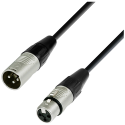 Adam Hall 4 STAR DMF 0300 DMX XLR propojovací kabel [1x XLR zástrčka 3pólová - 1x XLR zásuvka 3pólová] 3 m černá
