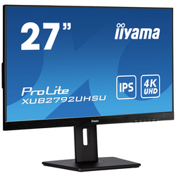 Iiyama ProLite LED monitor 68.6 cm (27 palec) Energetická třída (EEK2021) F (A - G) 3840 x 2160 Pixel UHD 4 ms HDMI™, DisplayPort, na sluchátka (jack 3,5 mm),