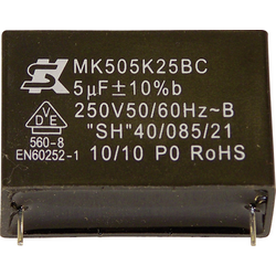 Seika MK250K474 1 ks fóliový kondenzátor MKP radiální 0.47 µF 250 V 10 % 22.5 mm (Ø x v) 16.5 mm x 7 mm