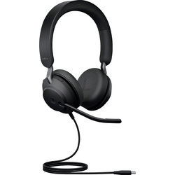 Jabra Evolve2 40, USB-C MS Stereo telefon Sluchátka Over Ear kabelová stereo černá Vypnutí zvuku mikrofonu