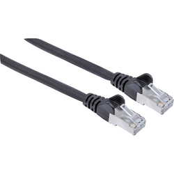 Intellinet 741163 RJ45 síťové kabely, propojovací kabely CAT 6A S/FTP 20.00 m černá fóliové stínění, stínění pletivem, stíněný, podpora HDMI, bez halogenů 1 ks