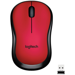 Logitech M220 Silent Bezdrátová myš bezdrátový optická červená 3 tlačítko 1000 dpi