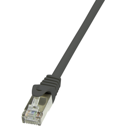 LogiLink CP2083S RJ45 síťové kabely, propojovací kabely CAT 6 F/UTP 7.50 m černá s ochranou 1 ks