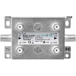 Axing BAB 4-01P odbočka TV kabelu čtyřnásobný 5 - 1218 MHz