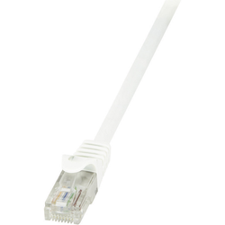 LogiLink CP2091U RJ45 síťové kabely, propojovací kabely CAT 6 U/UTP 10.00 m bílá s ochranou 1 ks