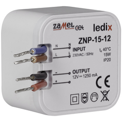 Zamel ZNP-15-12 LED driver konstantní napětí 15 W 1.25 A 12 V/DC přepětí