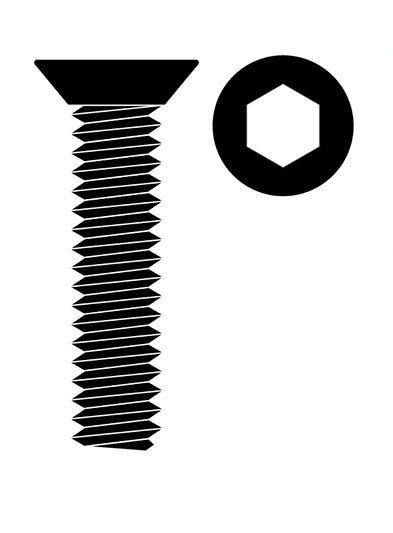 TEAM CORALLY Ocelový Inbusový šroub s zápustnou hlavou, M3x16mm, 10 ks.
