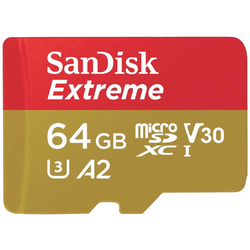 SanDisk Extreme paměťová karta microSD 64 GB UHS-Class 3 nárazuvzdorné, vodotěsné