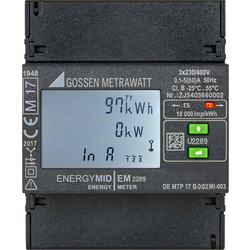 Gossen Metrawatt EM2289 S0 třífázový elektroměr  digitální  Úředně schválený: Ano  1 ks