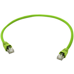 Telegärtner L00005A0055 RJ45 síťové kabely, propojovací kabely CAT 6A S/FTP 10.00 m zelená samozhášecí, s ochranou, párové stínění, dvoužilový stíněný, UL certifikace 1 ks