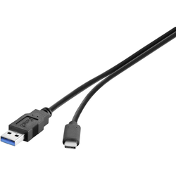 Roline green USB kabel USB 3.2 Gen1 (USB 3.0 / USB 3.1 Gen1) USB-A zástrčka, USB-C ® zástrčka 0.50 m černá stíněný, krytí TPE, bez halogenů 11.44.9010