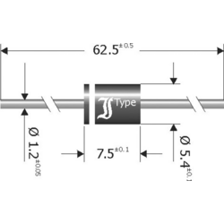 Diotec Schottkyho bariérová usměrňovací dioda SB1250 DO-201  50 V 12 A