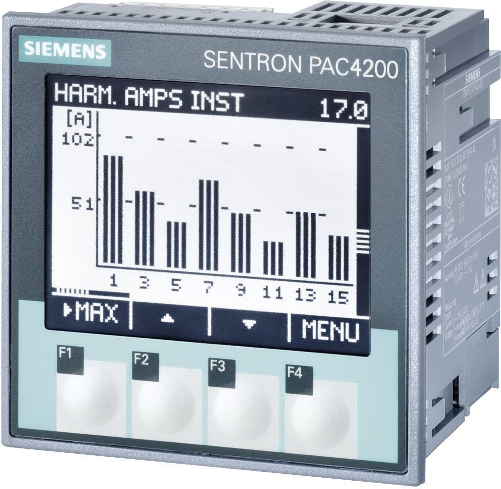 Siemens 7KM4212-0BA00-3AA0 digitální panelový měřič Multifunkční měřící přístroj SENTRON PAC4200 Max. 3 x 690/400 V/AC