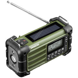 Sangean MMR-99 outdoorové rádio FM, AM nouzové rádio, Bluetooth  Solární panel, voděodolné, prachotěsné zelená