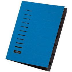 PAGNA 1554277 organizační desky modrá DIN A4 karton "prešpán" Počet přihrádek: 7