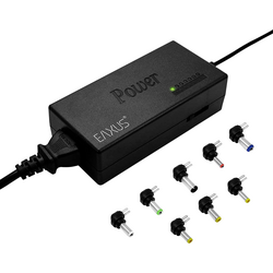 Eaxus 4260183015956 zásuvkový napájecí adaptér s redukcemi, nastavitelný 12 V, 15 V, 16 V, 18 V, 19 V, 20 V, 24 V 4500 mA 100 W