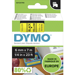 páska do štítkovače  DYMO D1 43618  Barva pásky: žlutá Barva písma:černá 6 mm 7 m