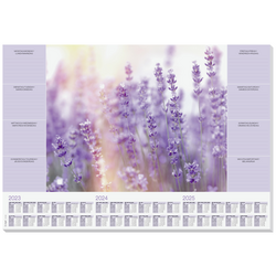 Sigel  HO308  psací podložka  Fragrant Lavender (voňavá levandule)  3letý kalendář  fialová  (š x v) 59.5 cm x 41 cm