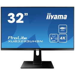 Iiyama XUB3293UHSN-B1 LED monitor 80 cm (31.5 palec) Energetická třída (EEK2021) G (A - G) 3840 x 2160 Pixel 4K, UHD 4 ms HDMI™, DisplayPort, USB-C®, USB 3.0, na sluchátka (jack 3,5 mm), LAN (až 1 Gbit/s) IPS LED