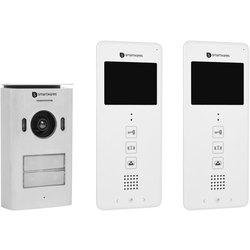 Smartwares DIC-22122 domovní video telefon 2 linka kompletní sada pro 2 rodiny bílá