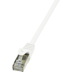 LogiLink CP2081S RJ45 síťové kabely, propojovací kabely CAT 6 F/UTP 7.50 m bílá s ochranou 1 ks