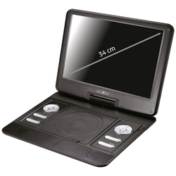Reflexion DVD1322 Přenosná TV s DVD přehrávačem 34 cm 13 palec Energetická třída (EEK2021): D (A - G) vč. 12V připojovacího kabelu do auta, vč. antény DVB-T, napájení z akumulátoru, s integrovaným DVD přehrávačem černá