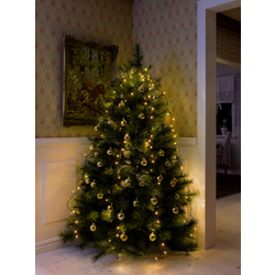 Konstsmide 6361-820 LED světelný plášť na vánoční stromeček   Energetická třída (EEK2021): G (A - G)  Počet žárovek 200 LED jantar Délka světel: 2.4 m