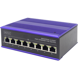 Digitus DN-650108 průmyslový ethernetový switch 10 / 100 MBit/s IEEE 802.3af (12.95 W), IEEE 802.3at (25.5 W)