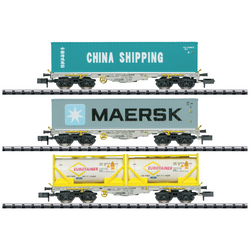 MiniTrix 18703 Sada 3ks nákladních vozů kontejnerová trans AAE