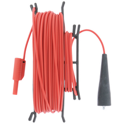 Metrel A 1026 bezpečnostní měřicí kabely [banánková zástrčka 4 mm  - krokosvorky] 20 m, červená, 1 ks