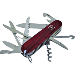 Victorinox Huntsman 1.3713.T švýcarský kapesní nožík  počet funkcí 15 červená (transparentní)