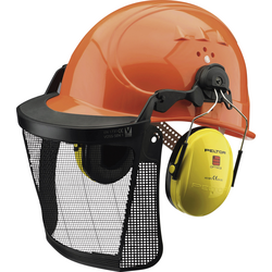 L+D  2685 lesnická ochranná helma s integrovaným hledím oranžová EN 397 , EN 1731 , EN 352