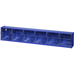 Allit 464440 skladové oddělení se sklopnými krabicemi  VarioPlus ProFlip 6  (š x v x h) 600 x 115 x 95 mm modrá, transparentní 1 ks