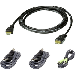 ATEN KVM kabel [1x HDMI zástrčka, USB 2.0 zástrčka A, jack zástrčka 3,5 mm - 1x HDMI zástrčka, jack zástrčka 3,5 mm, USB 2.0 zásuvka B] 1.80 m