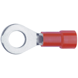 Klauke 6206 kulaté kabelové oko Průřez (max.)=1 mm² Ø otvoru=6.5 mm částečná izolace červená 1 ks