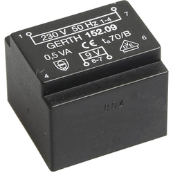 Gerth PT201202 transformátor do DPS 1 x 230 V 2 x 6 V/AC 0.50 VA 41 mA