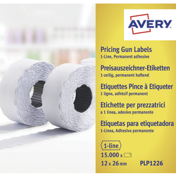 Avery-Zweckform cenovky PLP1226 permanentní  Šířka etikety: 26 mm Výška štítku: 12 mm bílá 15000 ks
