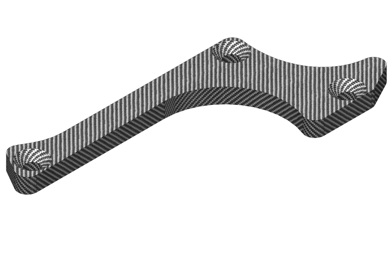 Uhlíková vzpěra 3,0mm spodního předního levého ramene, 1 ks. (A díl) TEAM CORALLY