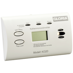 Gloria  KO2D  detektor oxidu uhelnatého      na baterii  Detekováno oxidu uhelnatého (CO)