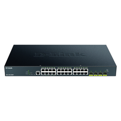 D-Link  DGS-1250-28XMP/E  DGS-1250-28XMP/E  síťový switch RJ45/SFP+  24 + 4 porty  128 Gbit/s  funkce PoE