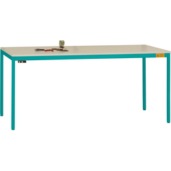 Manuflex LD1918.5021 ESD pracovní stůl UNIDESK s Melaminplatte, vodní modrá RAL 5021, Šxhxv = 1600 x 800 x 720-730 mm  vodní modrá